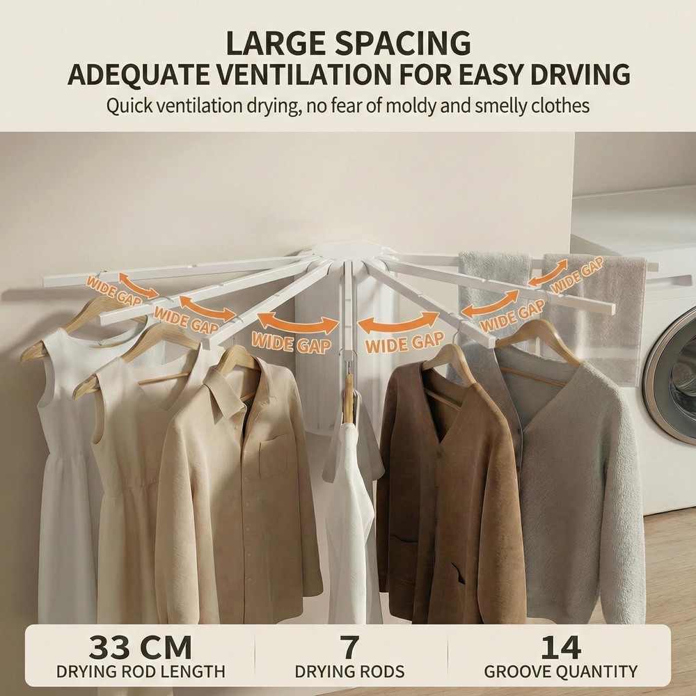 Wall-Mounted Drying Rack Clothing Foldable, Space-Saving Laundry Drying Rack ...
