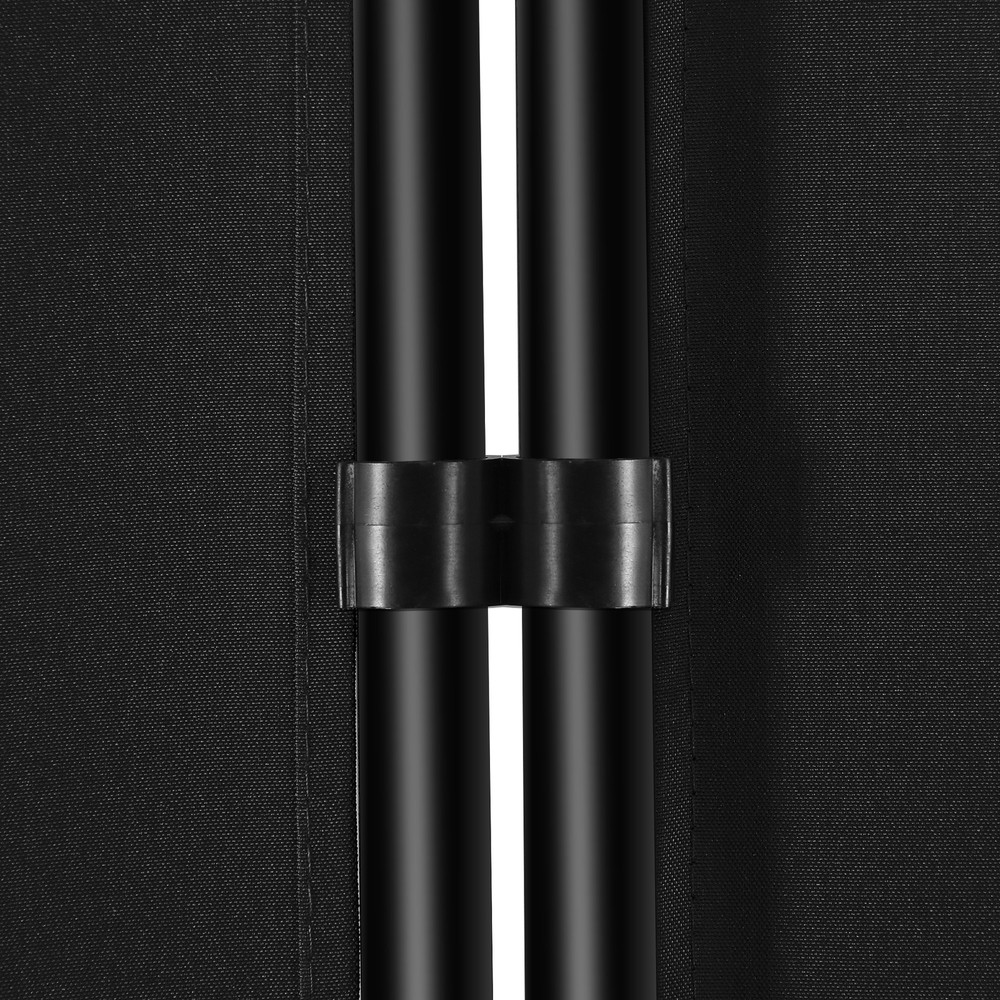 3 Panel Room Divider Black Folding Privacy Panel Screens for Office Separation