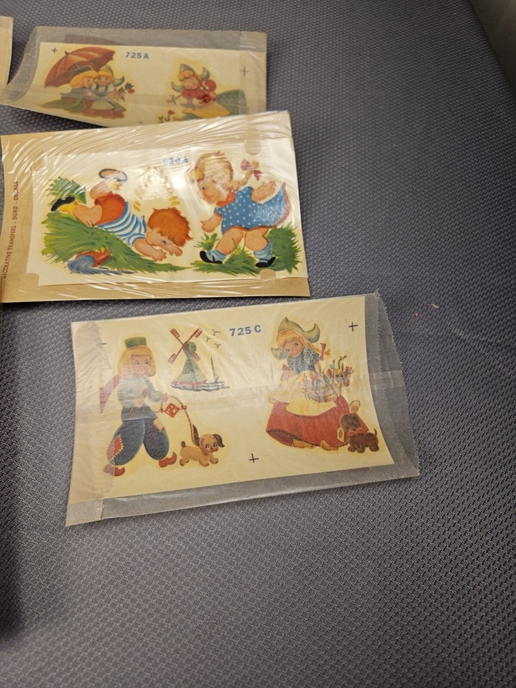 9 vtg duro Decorative Transfers #3