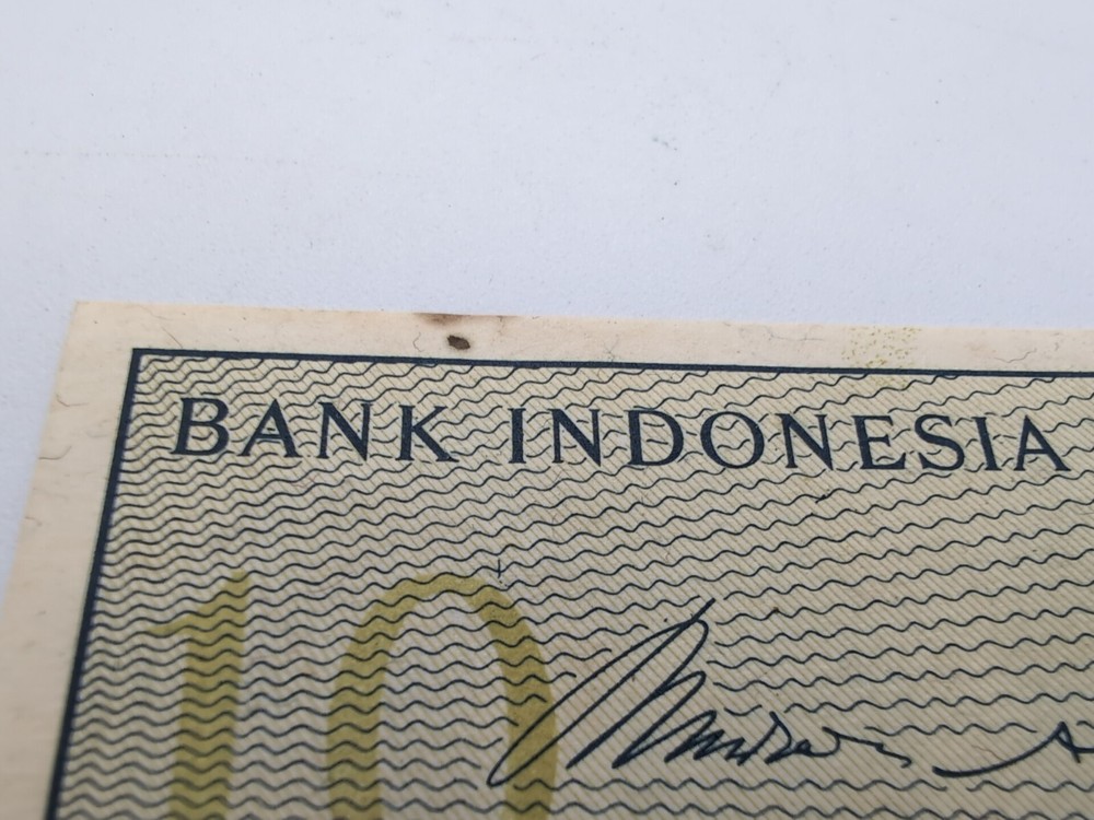 1964 Indonesian 10 sen banknote uncirculated