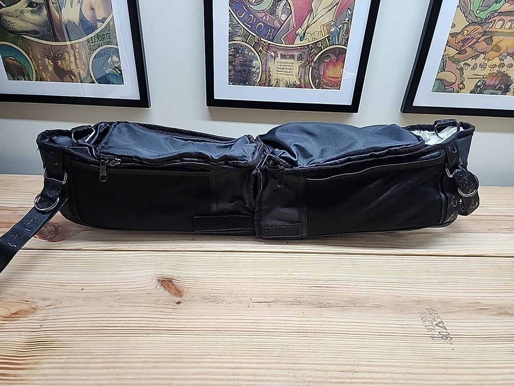 StrollAir - Universal Best Double Parent Stroller Organizer Caddy Black