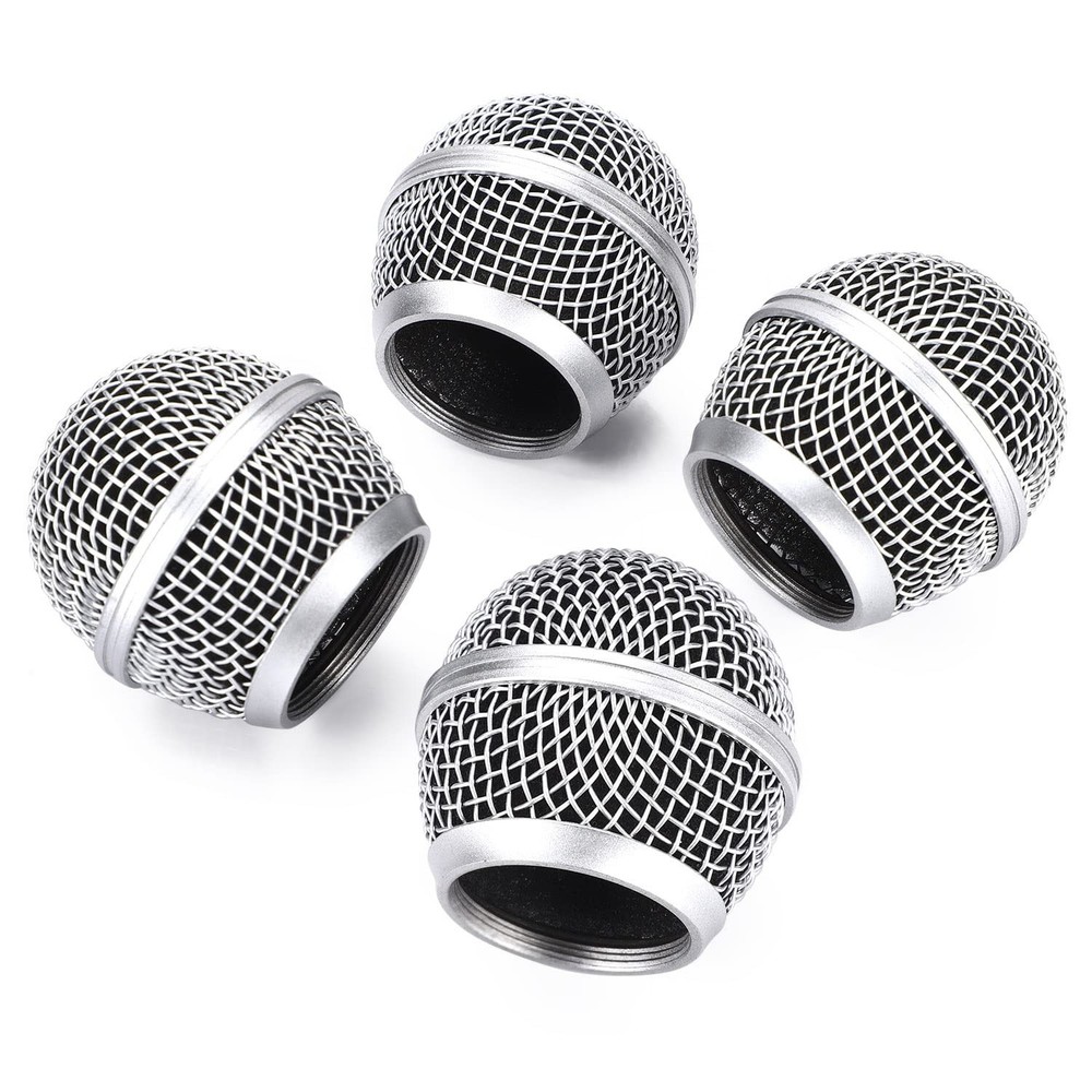 4PCS Microphone Head Replace, Grille Mic Replacement Ball Head, Microphone Gr...