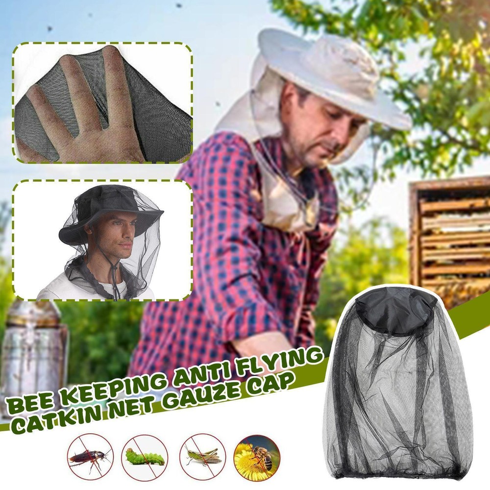 Mosquito Insect Hat Bug Mesh Head Net Camping Face Protector