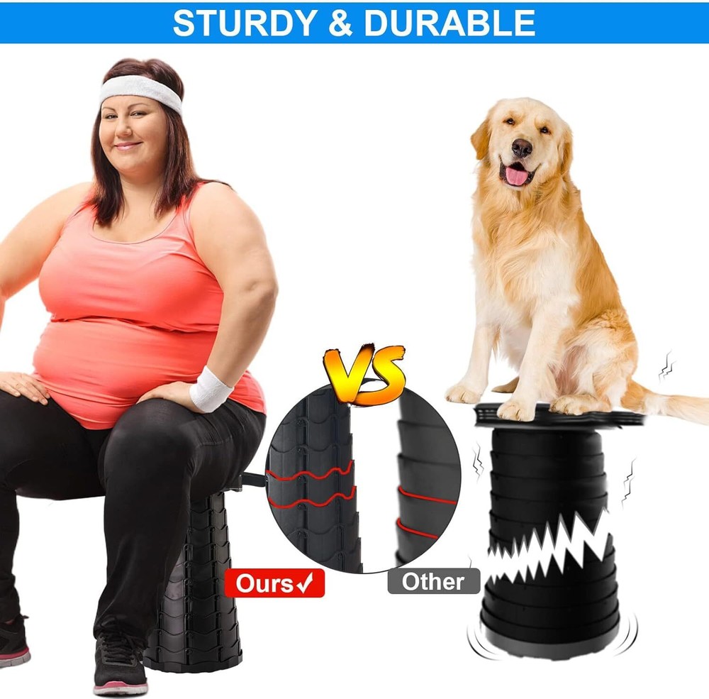 Upgraded Foldable Stool Thickened, Portable Collapsible Stool Retractable Stool