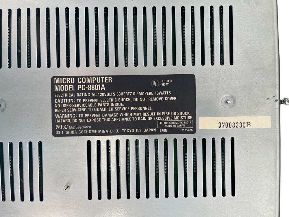 Vintage NEC PC-8801A Microcomputer - Japanese Retro Computer - Model A309MDPC