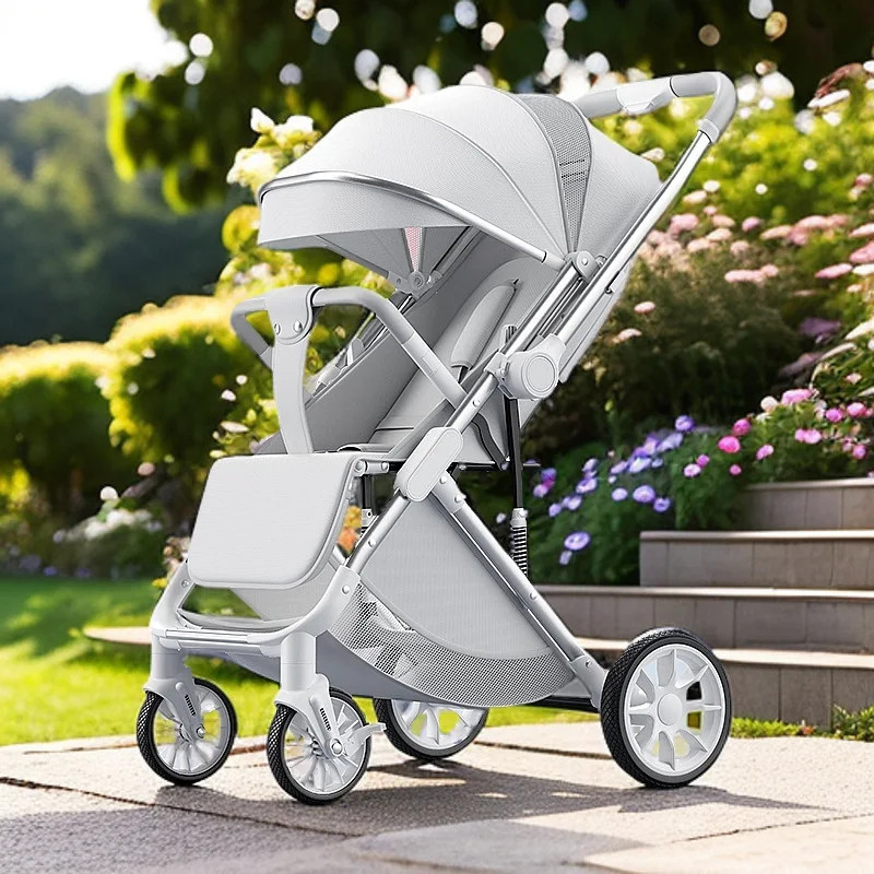 New Baby Stroller Light and Foldable High-view Two-way Push-pull Stroller