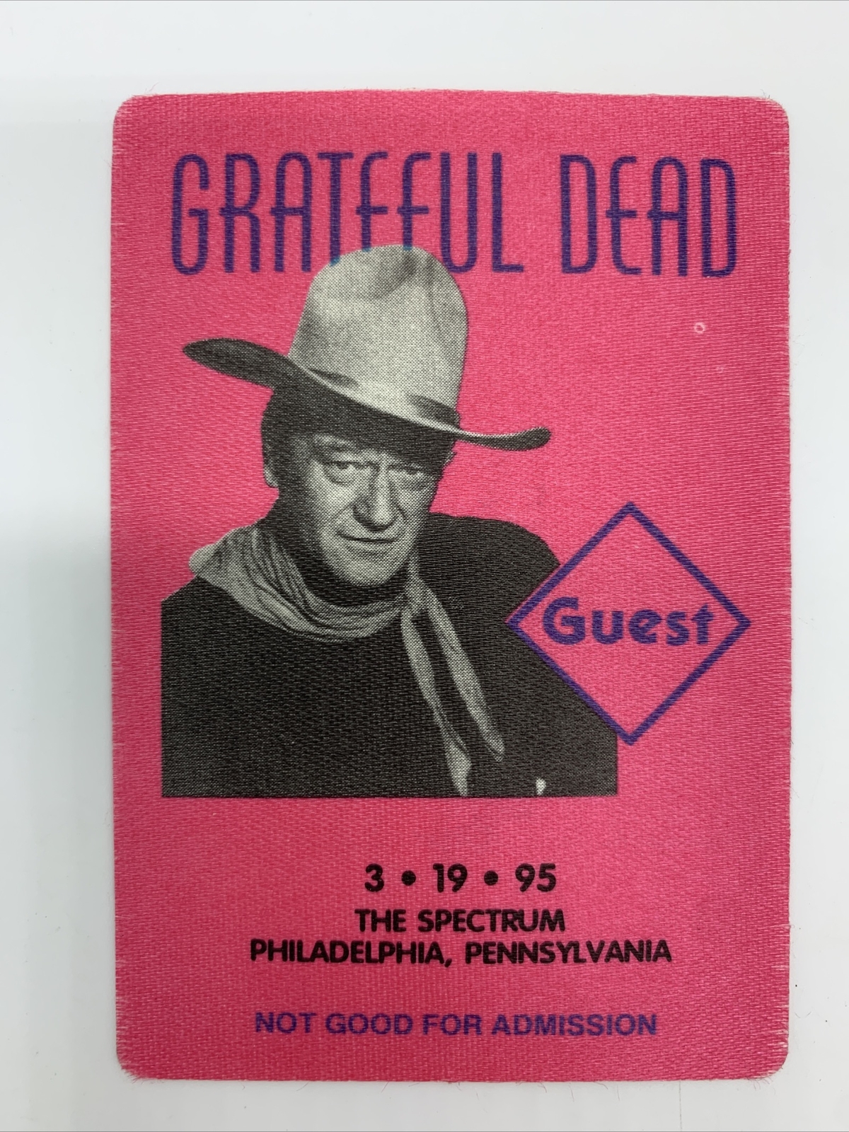 Grateful Dead Backstage Pass 3-6-94 Desert Sky Pavilion Phoenix John Wayne