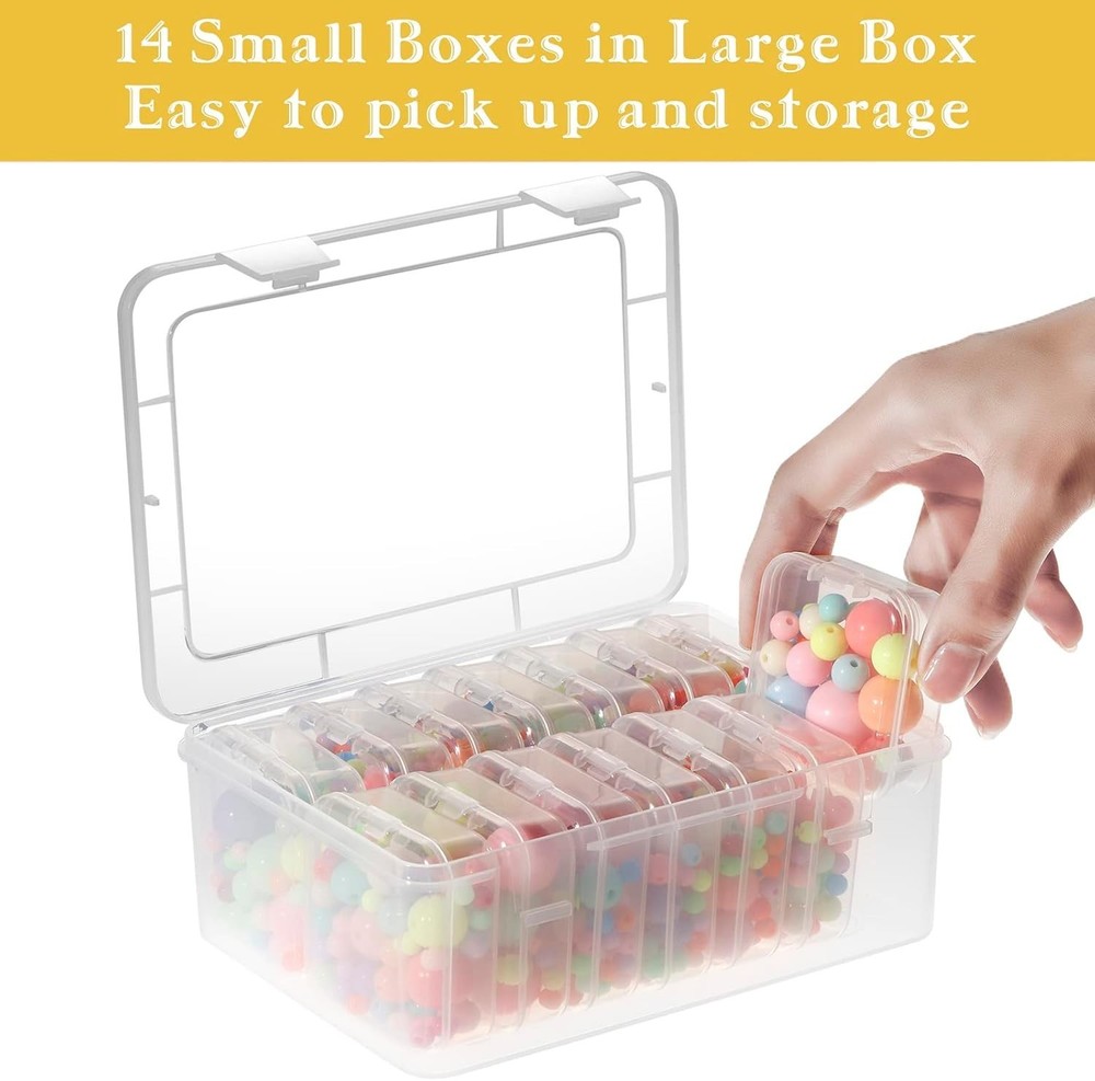 Stackable Plastic Jewelry Organizers - 15 Clear Boxes for Easy Access and Use