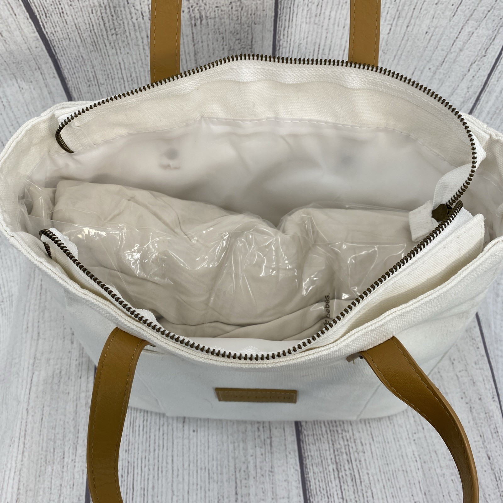 Cozy Earth Duvet Cover KING Oat Beige Luxury Viscose Bamboo Canvas Tote