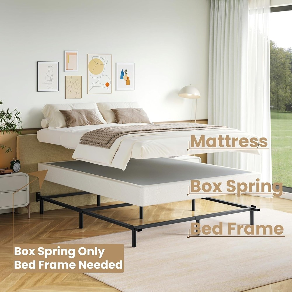 7 Inch Full Bed Mattress Foundation Frame