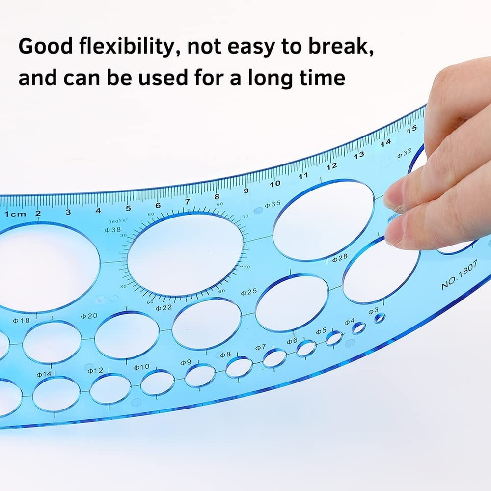 Circle Template for Drawing 4 Pcs Circle Stencils Drafting Tools Set Stencil ...