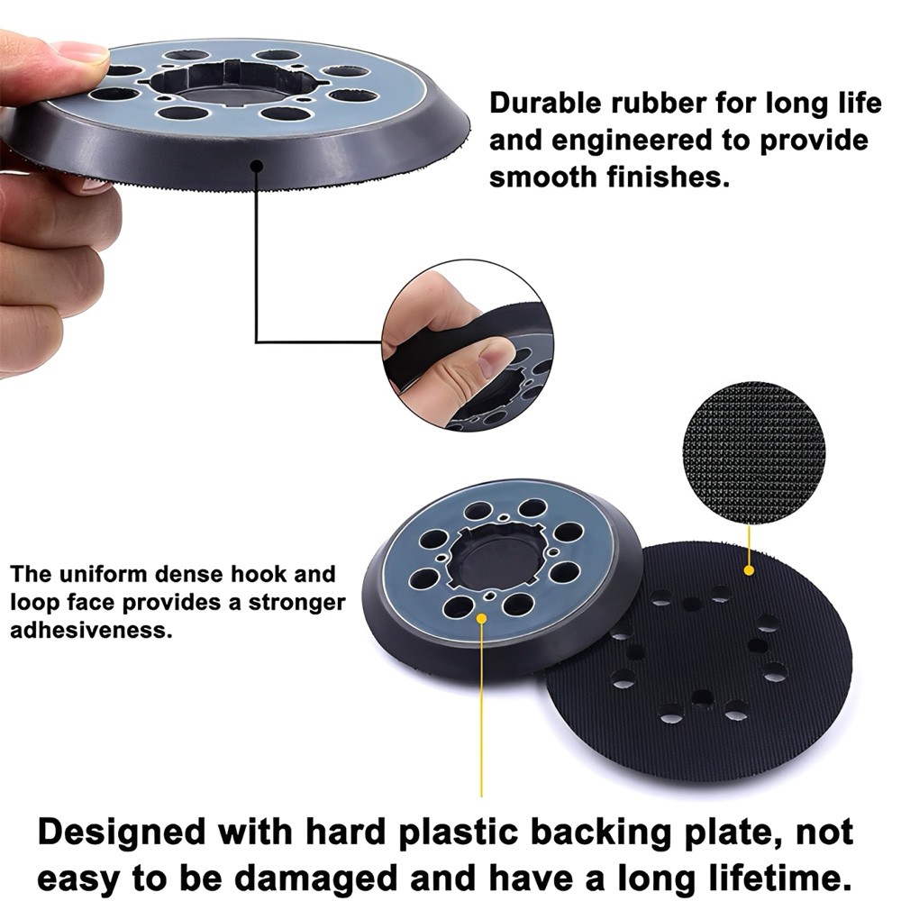 2 Pack 5" 4-Screw Orbital Sander Pad Replacement Hook Loop for DWE64233 N329079
