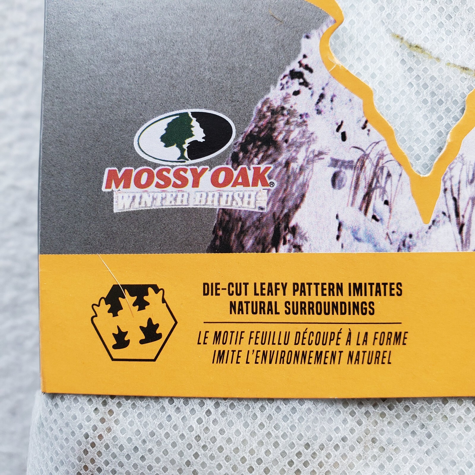 Vanish Omnitex 3D Blind Fabric Brush Winter 56x12' Snow Camo Hunting Mossy Oak