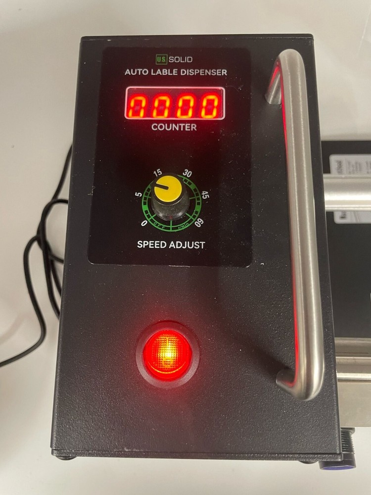 U.S. Solid Automatic Label Dispenser Machine w/Counter Fibre Optic Sensor Speed