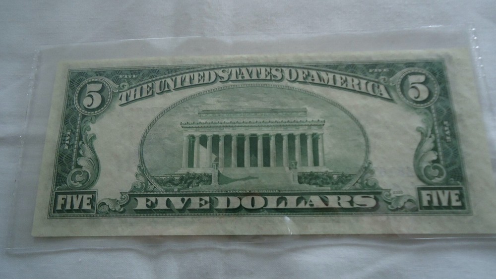 1953 $5 Five Dollar US Silver Certificate Blue Seal Note