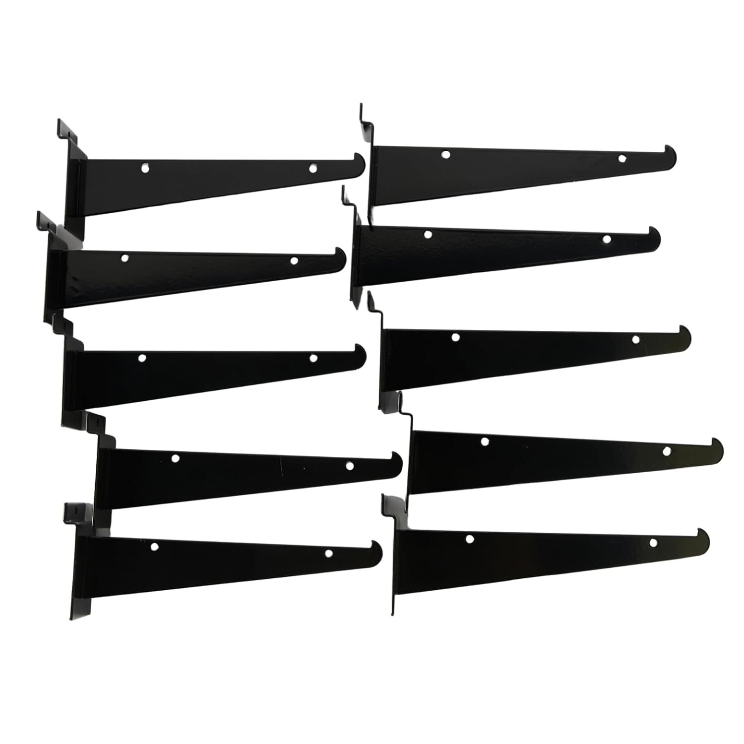 24 Slatwall 8" Knife Shelf Brackets Black Lip Retail Shelving Display Bracket