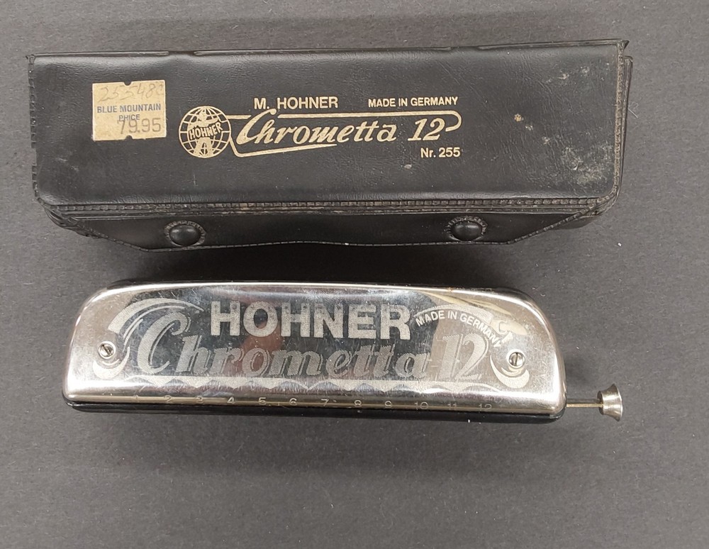 Hohner Chrometta 12 Harmonica With Case