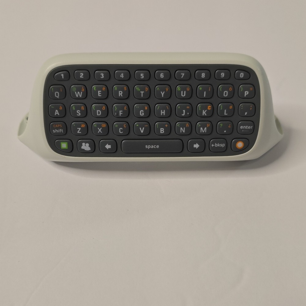 Microsoft Xbox 360 Chatpad Gaming Keypad White Controller Attachment*untested