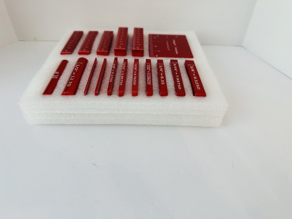 Setup Blocks Height Gauge Set, HEIGHT MASTER, 17pcs Precision Aluminum Setup Bar