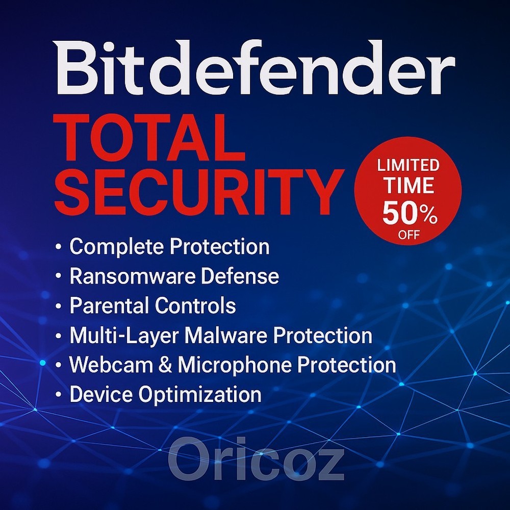 Bitdefender Total Security For  3 Years 1 Windows Device (Total Protection)