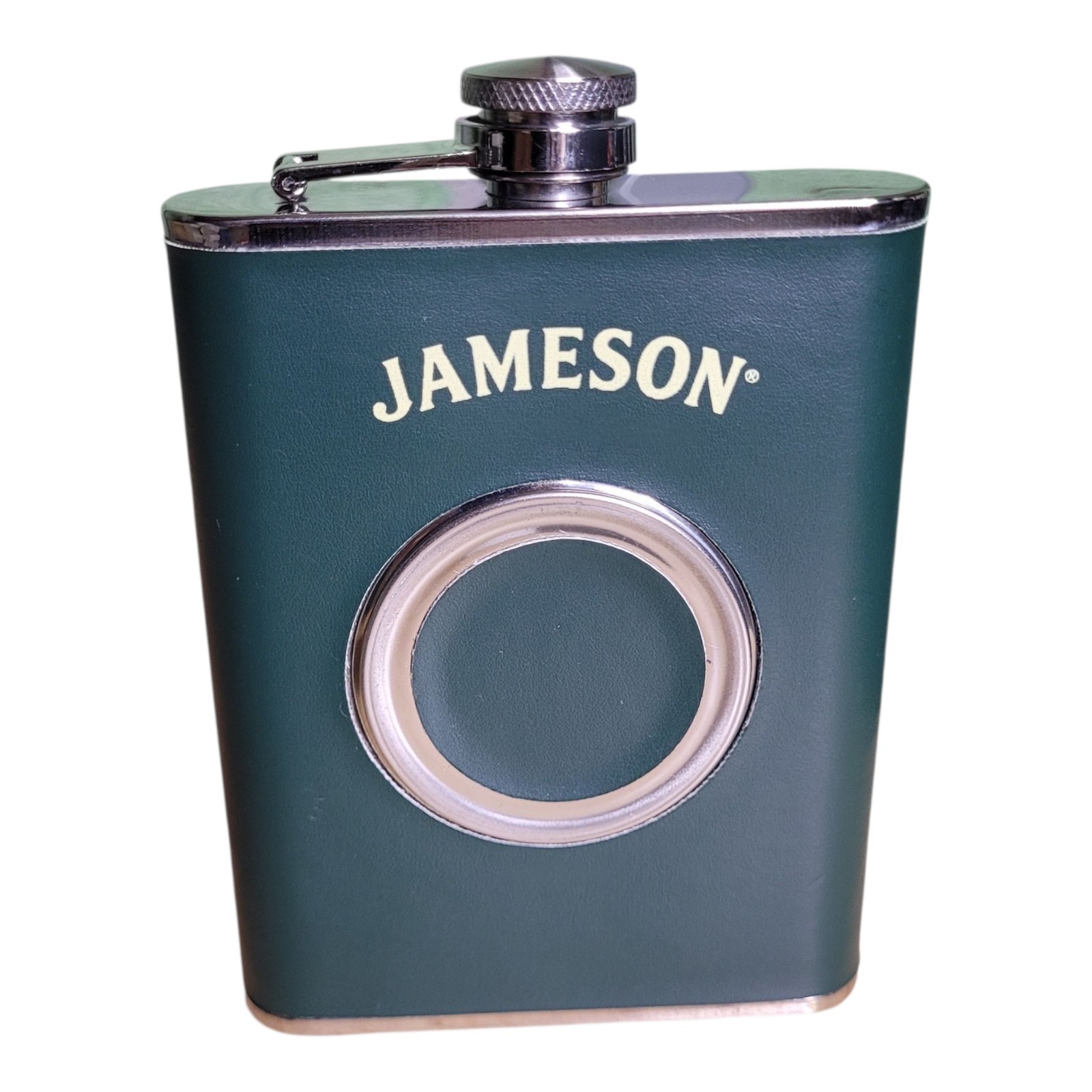 New Jameson Irish Whiskey Flask with Collapsible Shot Glass Stainless Steel Gift