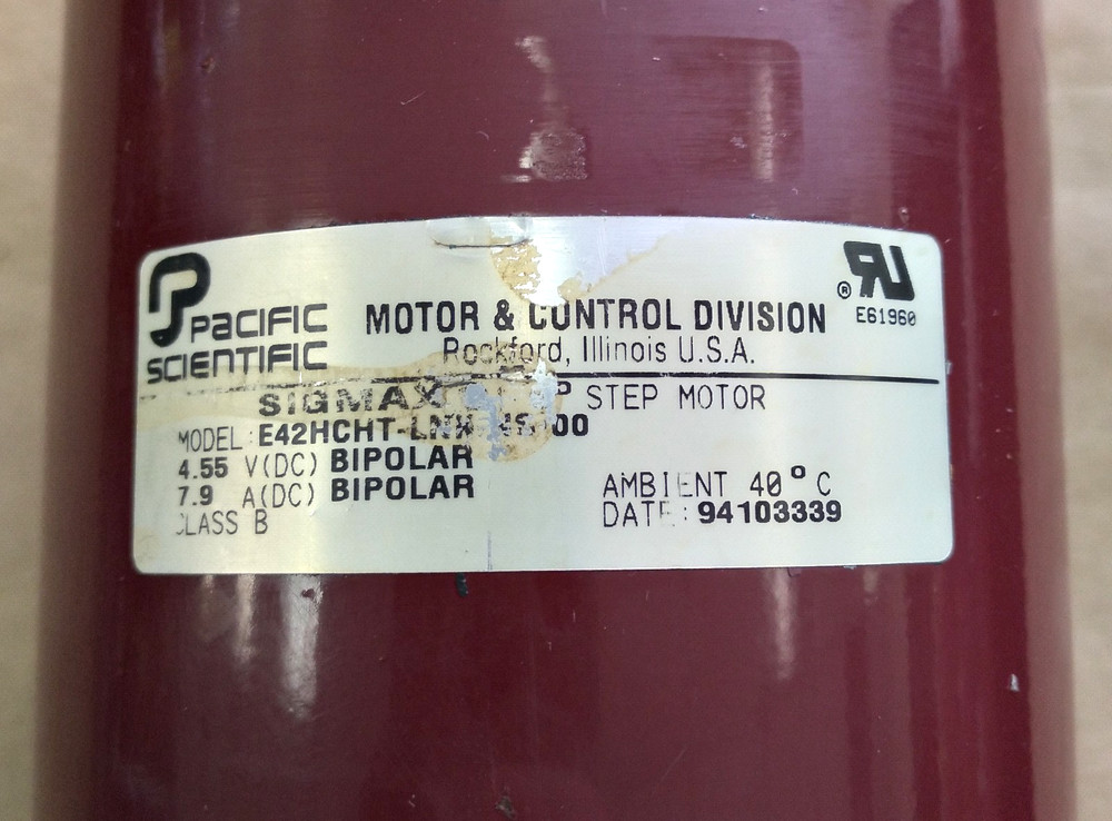 PACIFIC SCIENTIFIC SIGMAX STEP MOTOR E42HCHT-LNH-??-00 CLASS B