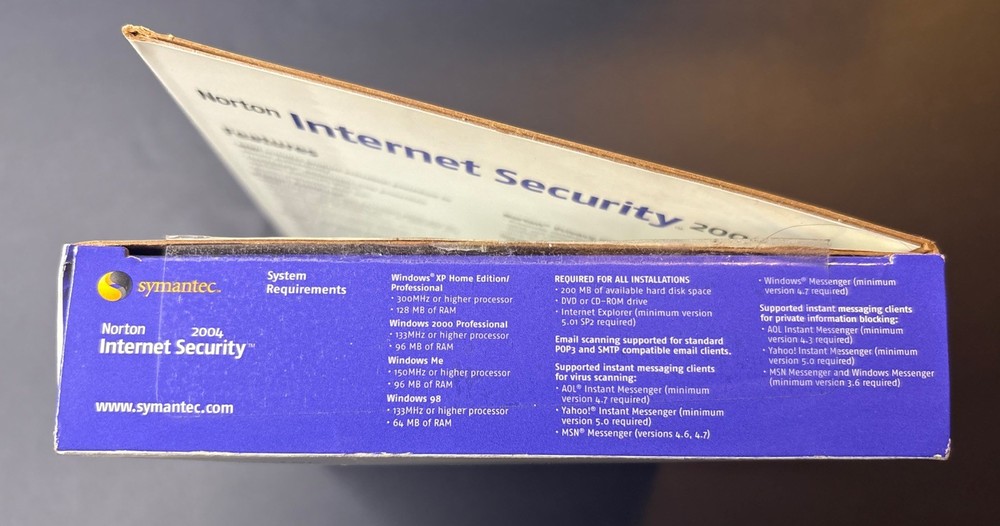 Norton Internet Security Software for Windows XP 2004.