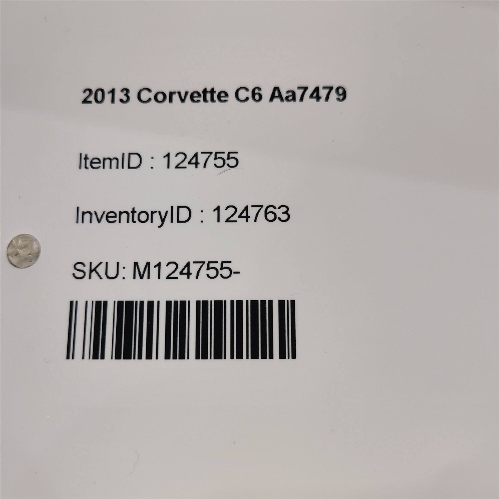 05-13 Corvette C6 Targa Top Removable Solid Roof With Latches Aa7479