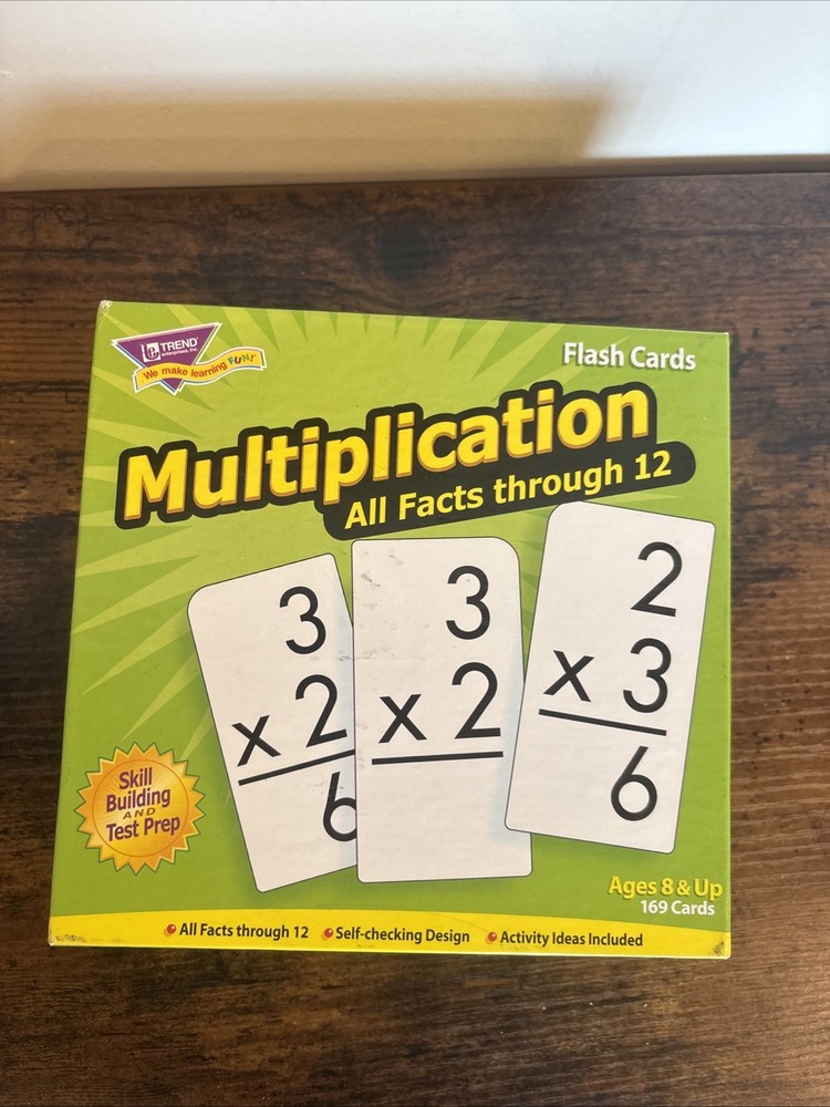 Trend Enterprises Multiplication Flash Cards Learning Tools Math