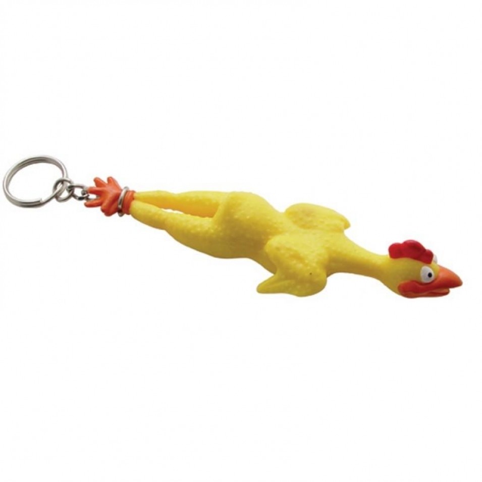 Rubber Chicken Novelty Key Chain