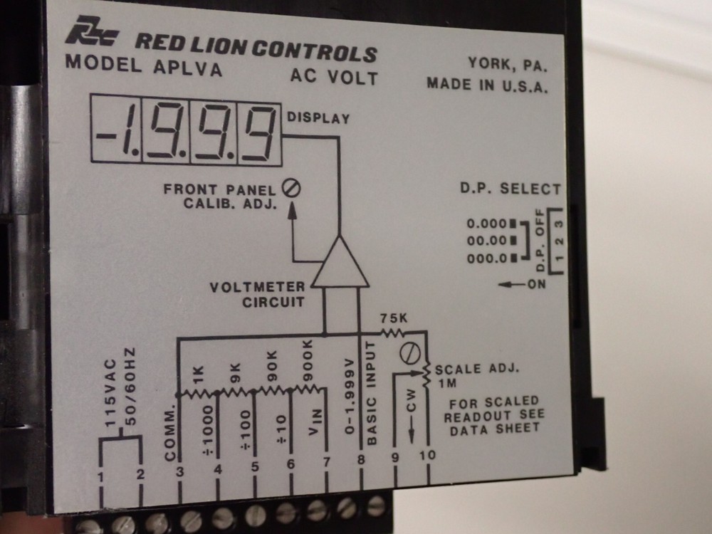APLVA RED LION PANEL METER CONTROL NEW