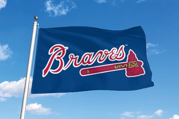 ATLANTA BRAVES 3'X5' FLAG/BANNER **100% FULL COLOR ON BOTH SIDES OF THE FLAG**