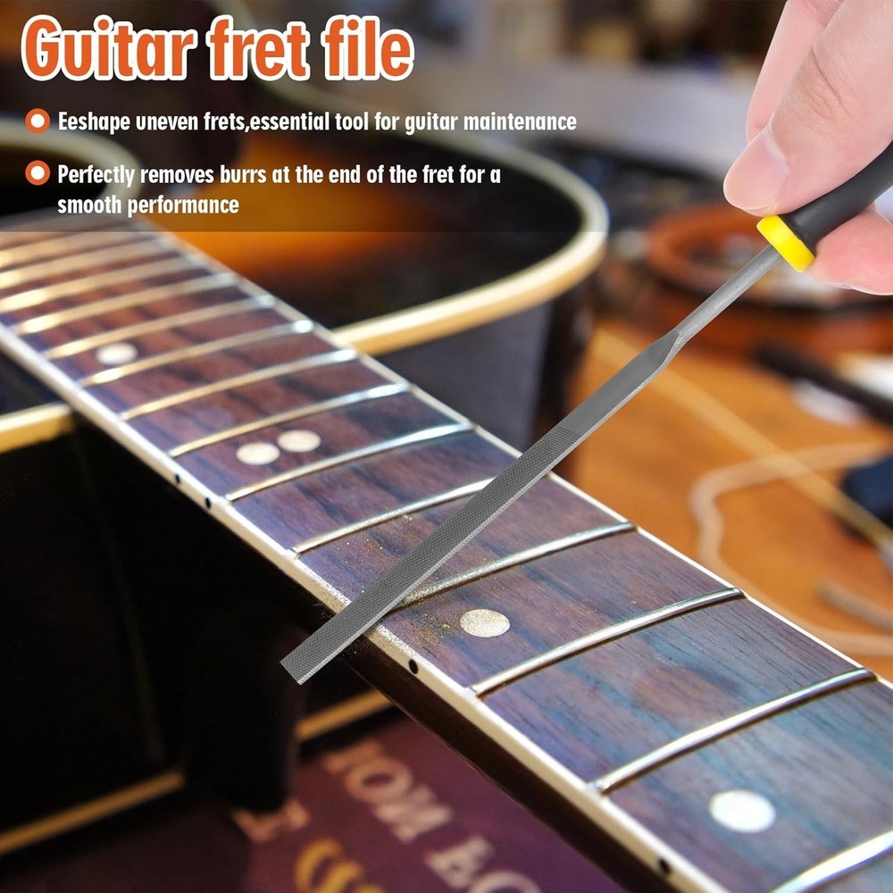 GUITAR Fret End Dressing File Set 2PCS Luthier Tool for Sharp Frets