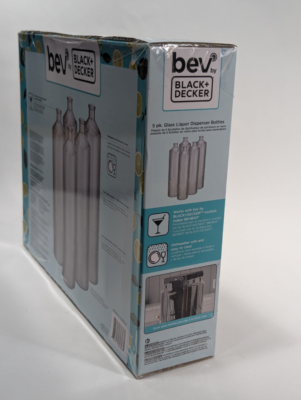 Bev by BLACK+DECKER Cocktail Maker Bottle 5 Pack BEWB105 New In Box