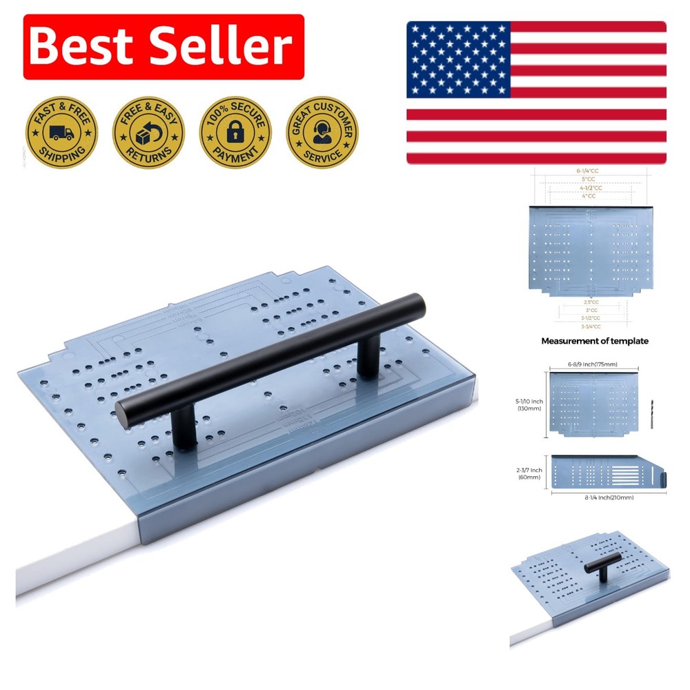 Precision Cabinet Handle Template Tool - Easy Installation for Knob Drilling