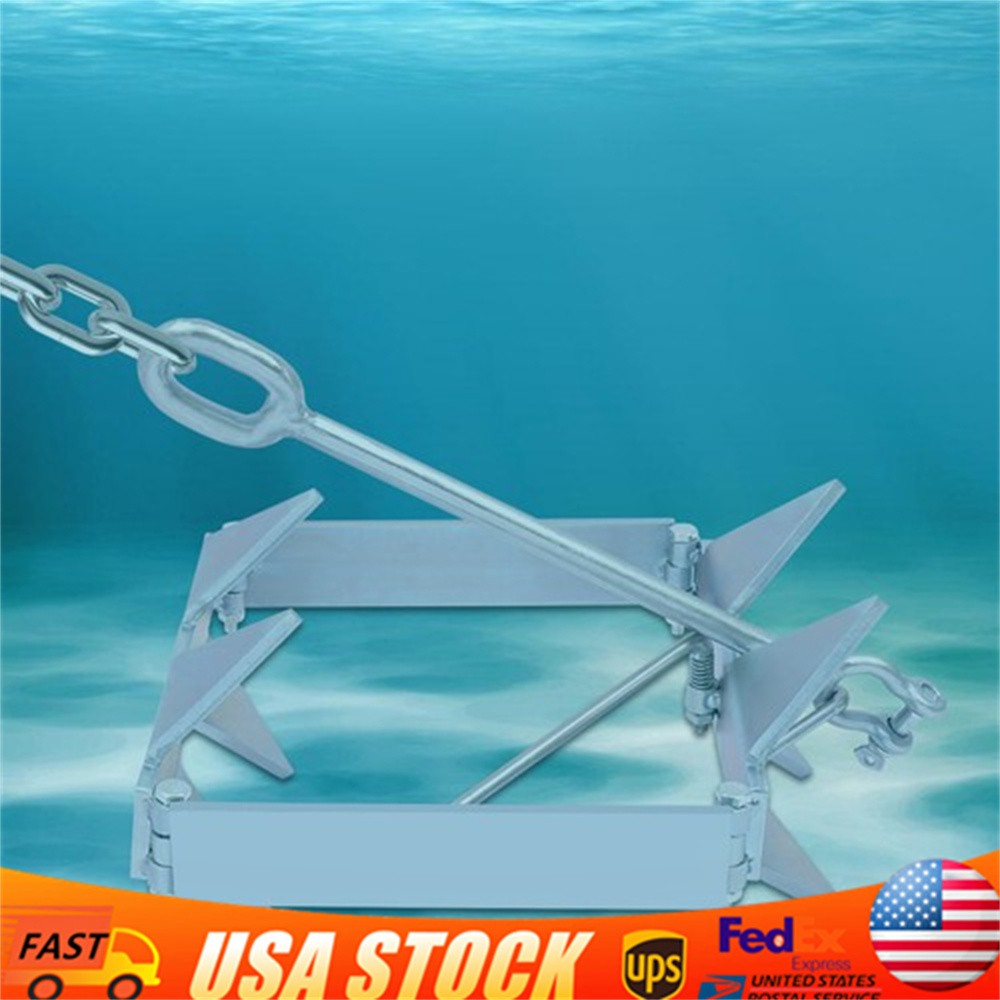 Boat Slide Box Anchor, Foldable Sliding Cube Anchor, Foldable Boat Anchor 13 lbs