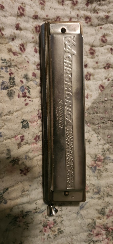 Vintage Harmonica. M Hohner 64 Chromonica Germany Harmonica In Case