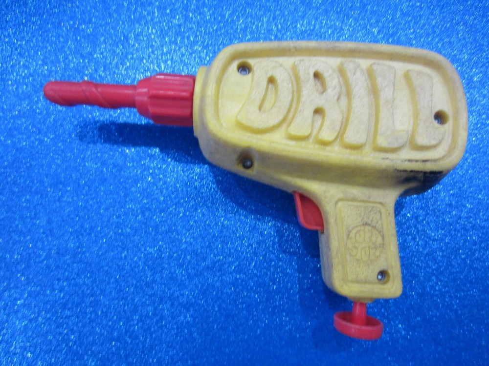 Vintage 1970s Mattel Tuff Stuff Drill Toy Pull String Tested & Working Tool 1972