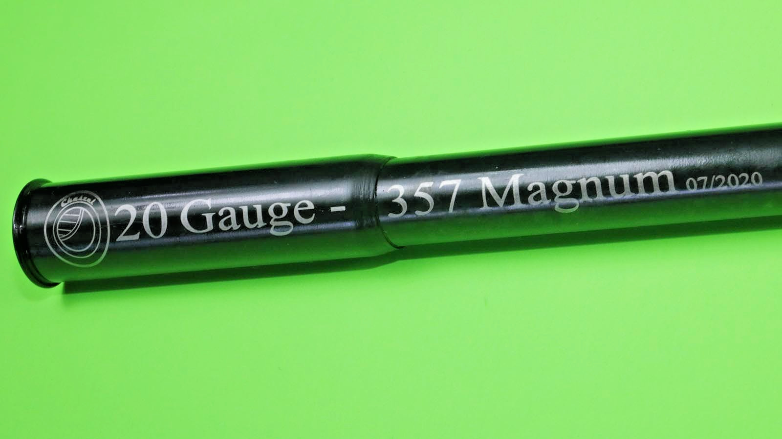 20ga to 357 Magnum /38 Special Shotgun Adapter - Chamber Reducer 6" Long