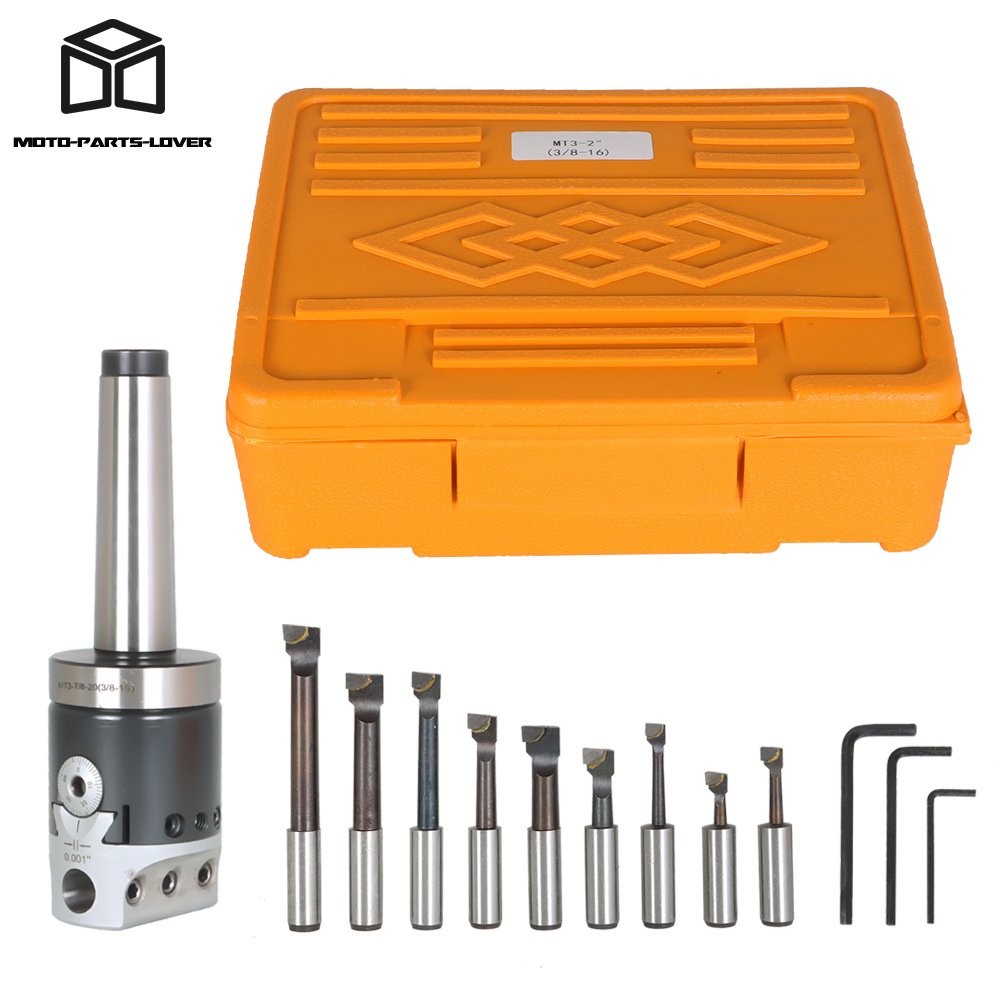 2 Inch Head & MT3 & 1/2 Inch Boring Head Boring Tool Set