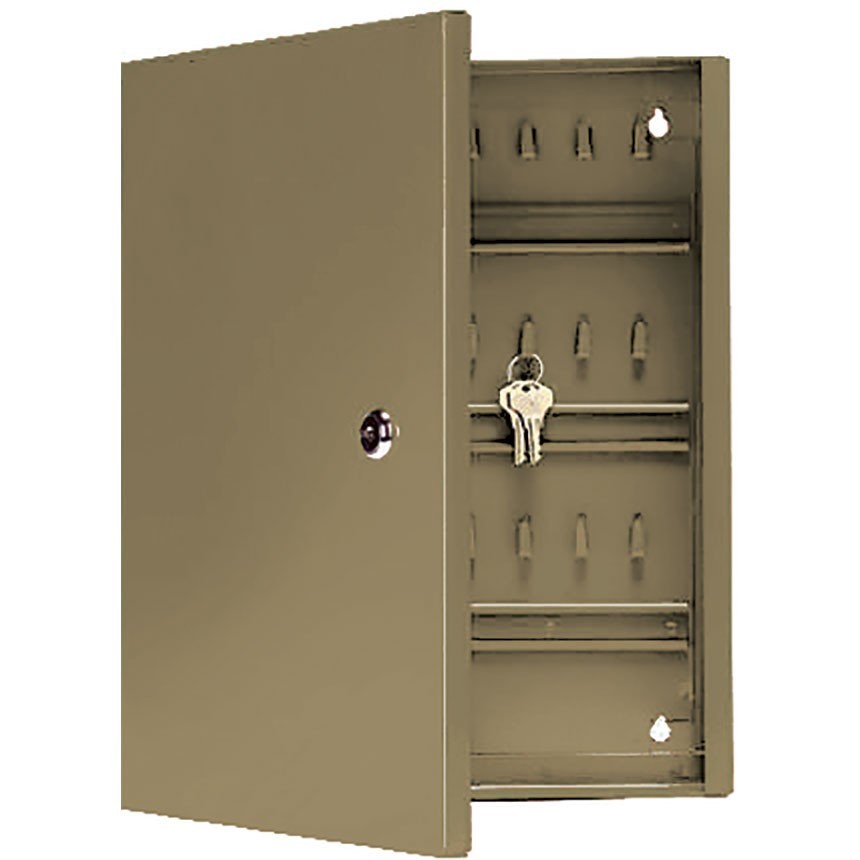 40-Key Designer Key Cabinet – Almond