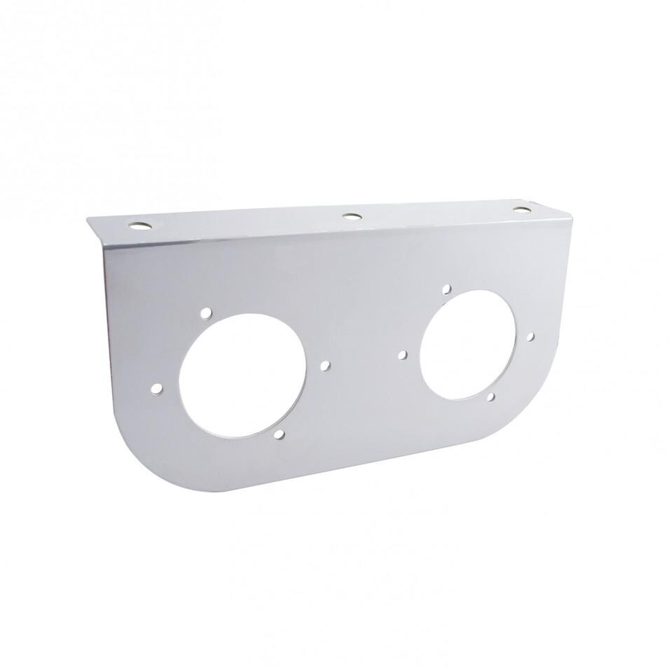 Light Bracket w/ Two 9 LED Dual Function "GLO" Lights - Amber LED/Clear Lens
