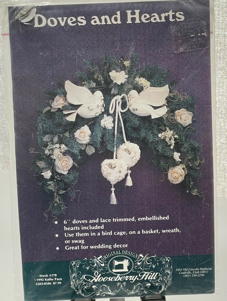 Sew Pattern Craft Pattern Doves and Hearts Home Decor