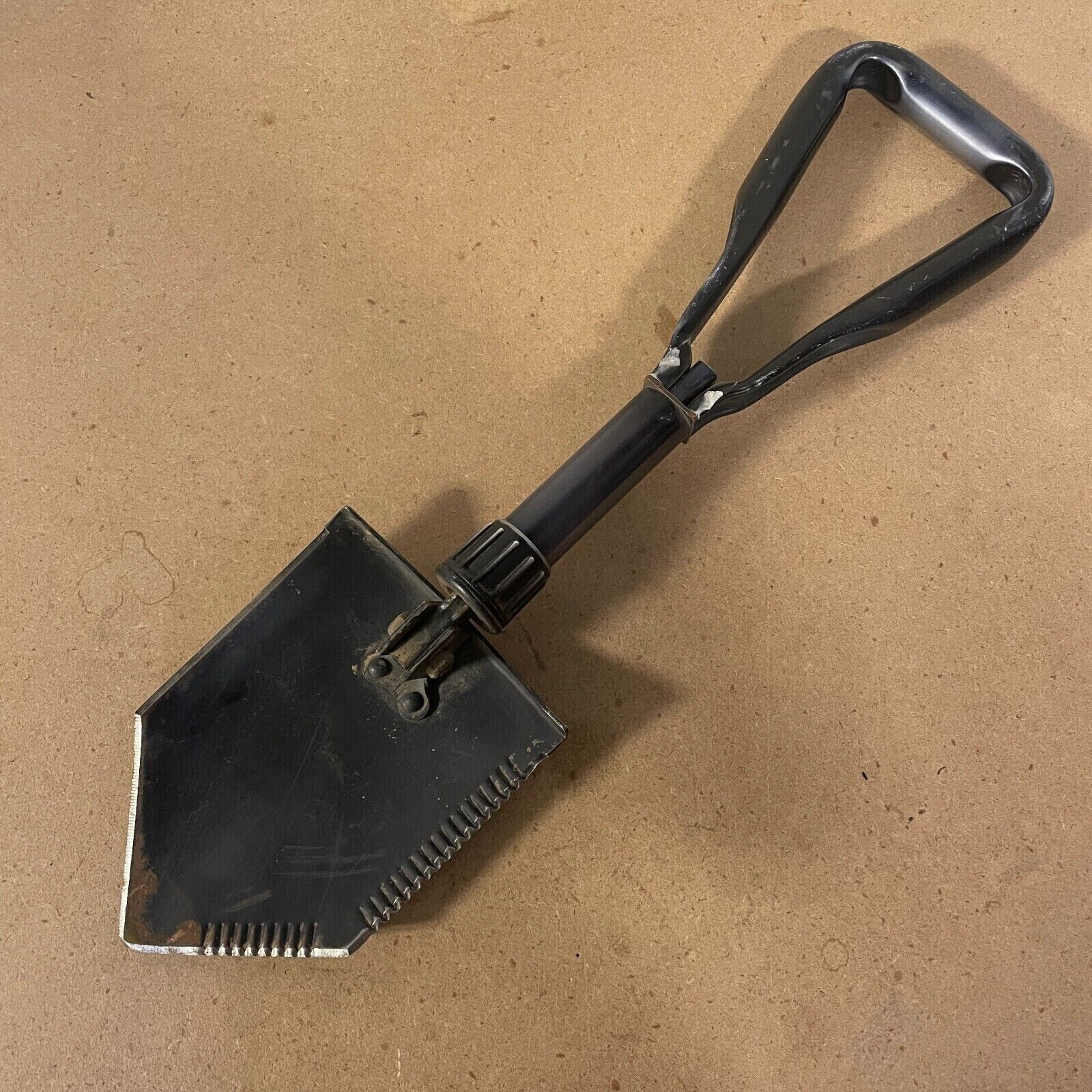 AMES US Military E TOOL ENTRENCHING TOOL SHOVEL & ACU COVER CASE POUCH VGC