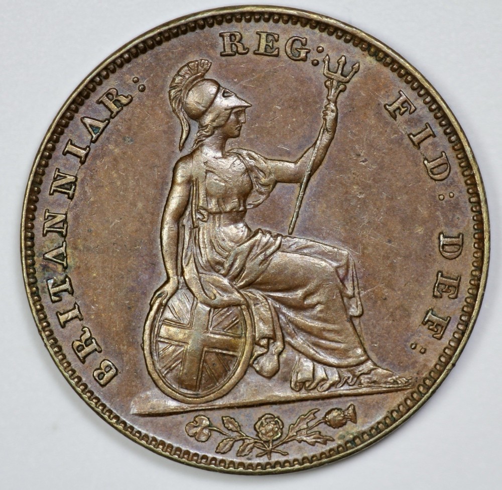 1847 Great Britain Young Head Farthing UNC