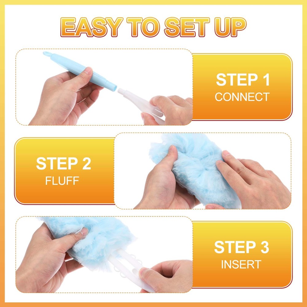 2 Count Blue Handle Refill, with 20 Blue Dusters