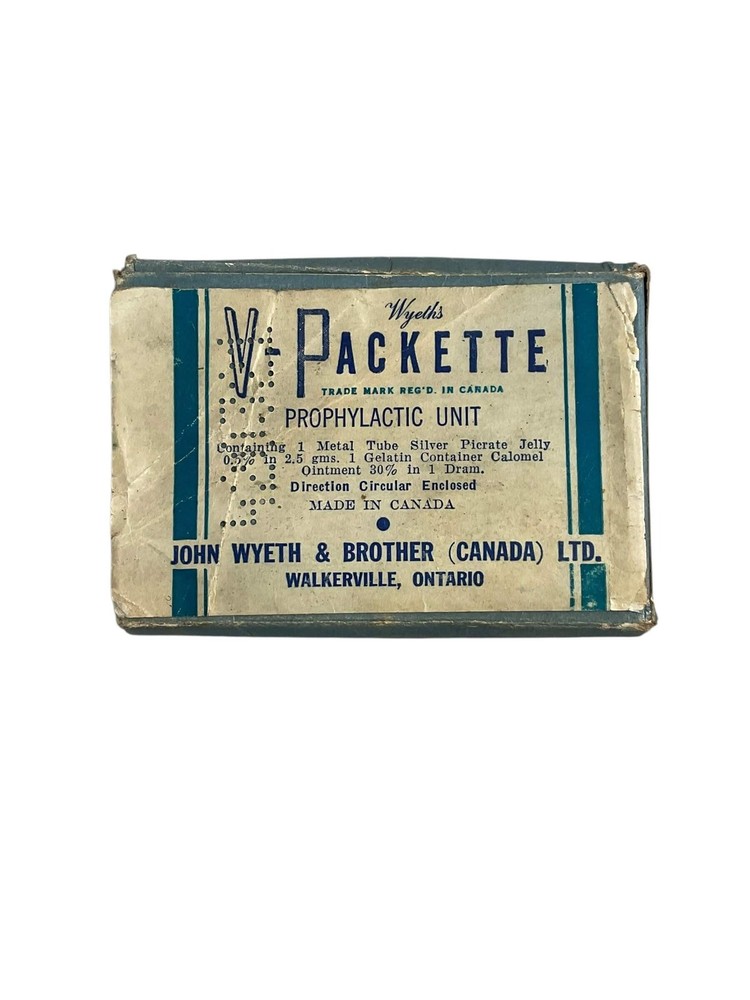 WW2 Canadian Wyeth's Prophylactic Box EMPTY