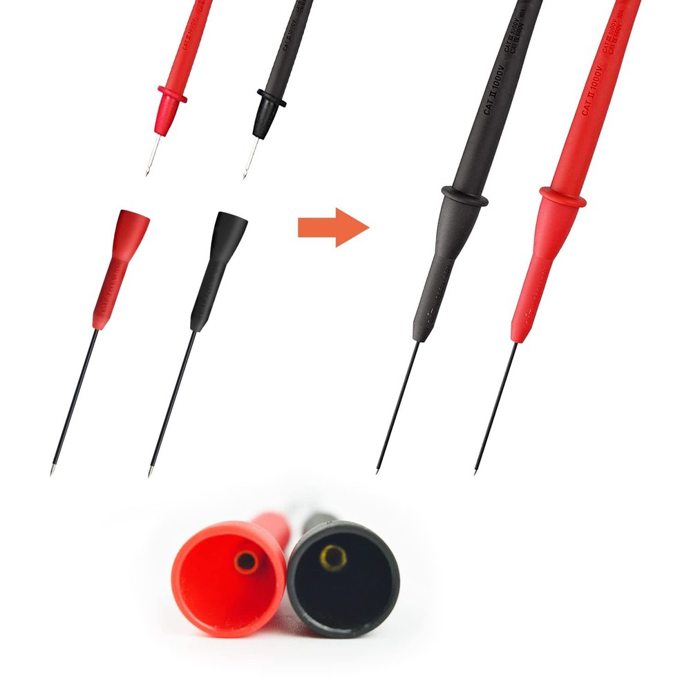 2mm Extended Needle Test Probes, 600V/10A Non-Destructive Multimeter Test Probe
