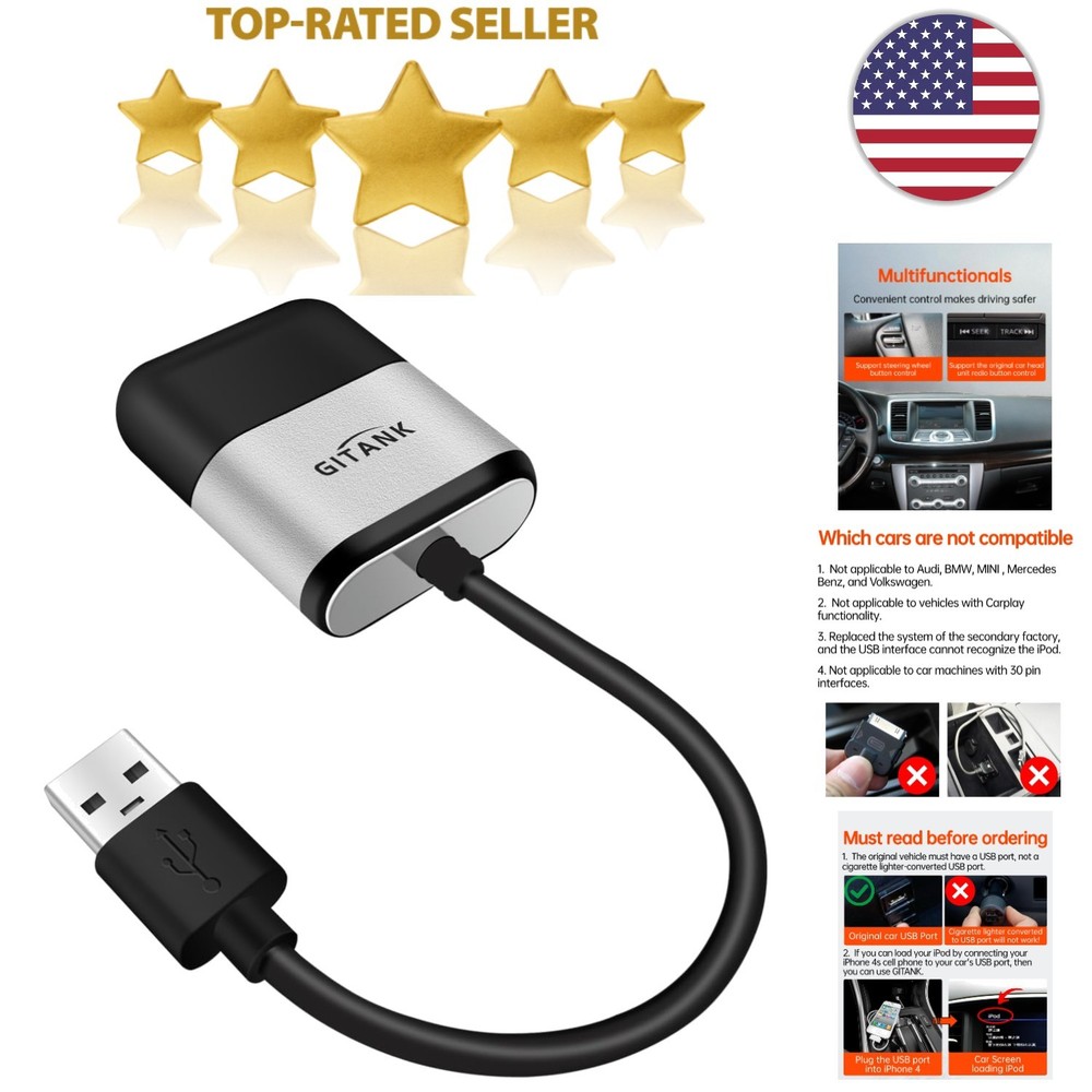 USB Bluetooth 5.3 Music Adapter for Honda Ford Mazda