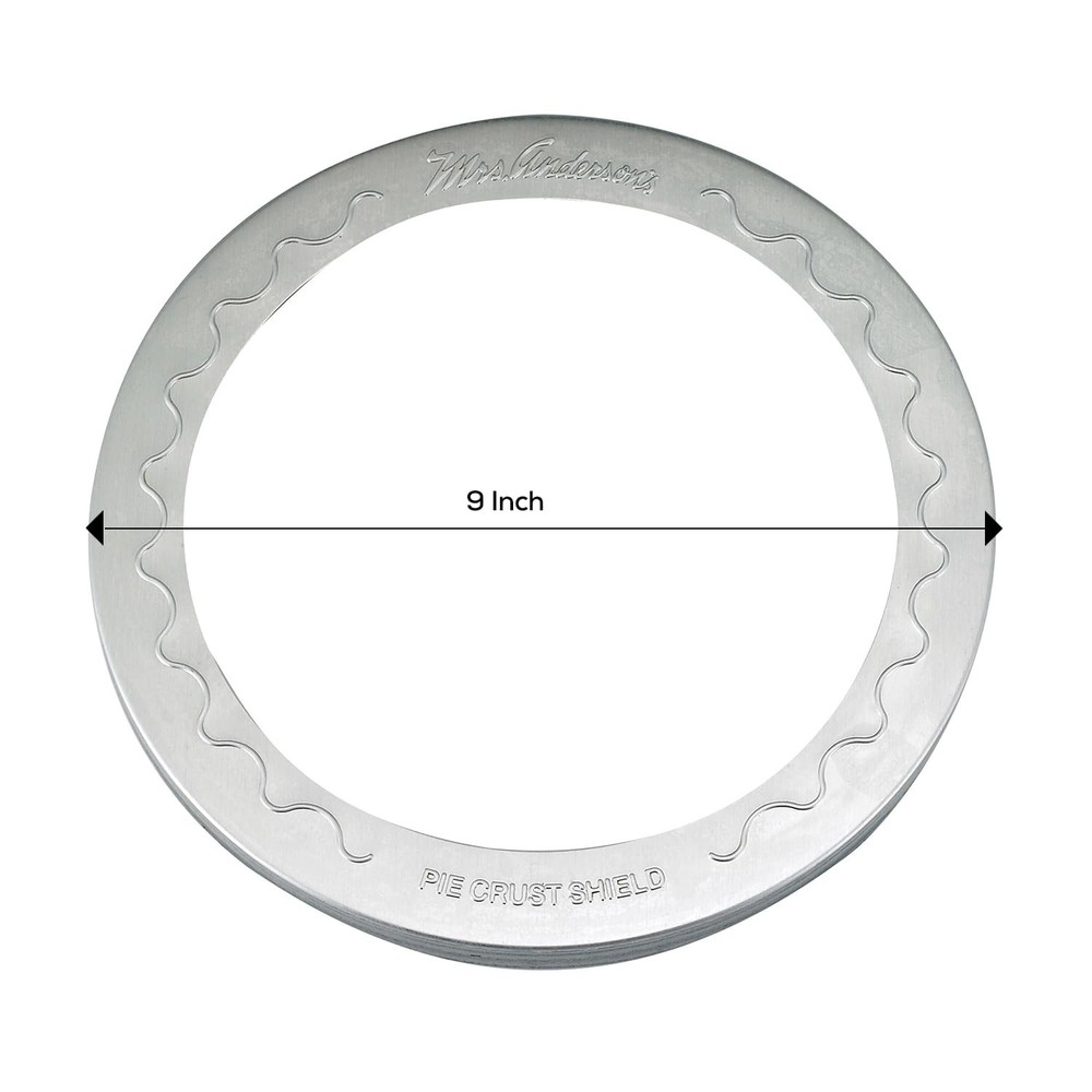 Mrs. Anderson's Baking Pie Crust Protector Shield, Fits Up To 9-Inch, Clear